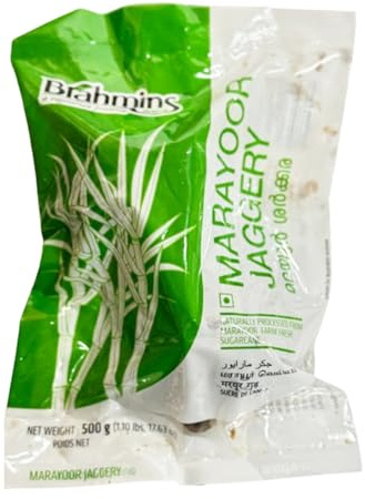 Brahmins Marayoor Jaggery 500G Naturally Processed From Marayoor Farm Fresh Sugarcane With No Added Preservatives Vegetarian Product Of India Pack Of India