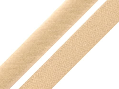 Klettband 20mm Breit Klettverschluss Band zum annähen (goldbeige, 5 Meter)