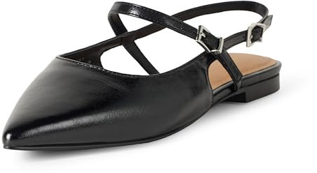 The Drop Tammie Pointed Toe Flat Flach, Schwarz, 38 EU