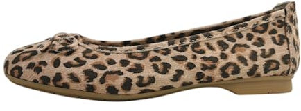 Jana Damen Ballerinas Elegant Vegan, Mehrfarbig (Leopard), 38 EU
