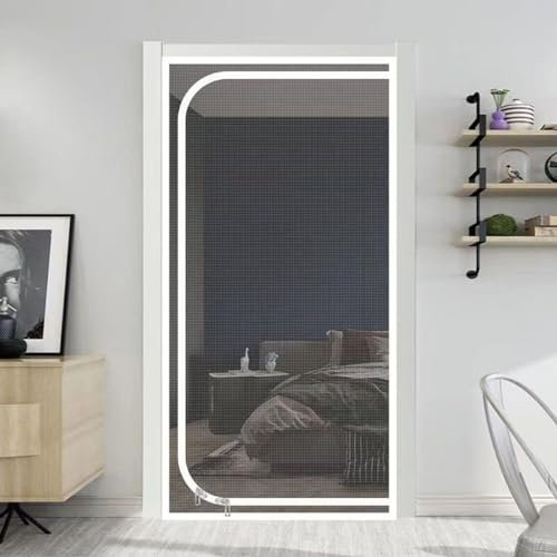 Cat Screen Door Reinforced 100×210cm Pet Proof Screen Door Zipper Curtain To Keep Dogs And Cats Out Stop Cats Running Out Screen Door With Zipper For Living Room Bedroom Patio(150x220cm)