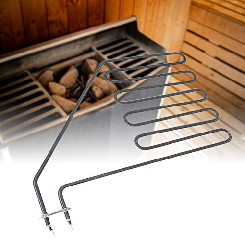 KIMISS Hochwertiges Sauna-Heizelement aus Edelstahl – Elektrisches Heizrohr für Saunaofen – Langlebiges und Korrosionsbeständiges Sauna-Zubehör für Schnelles und Gleichmäßiges Erhitzen