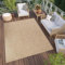 TAPISO Verano In- & Outdoor Teppich Wetterfest - Beiger Flachgewebe Teppich, Sisaloptik - Ideal für Balkon, Terrasse, Wohnzimmer & Küche - Oeko-TEX, Pflegeleicht 120 x 170 cm