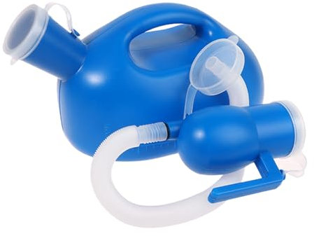 Qxiao Tragbare Urinale für Herren, 3000 ml, auslaufsicher, wiederverwendbar, für Männer, Urinal, Toilette, Werkzeuge mit Schlauch für Outdoor, Reisen, Krankenhaus, Zuhause, Camping, Auto,