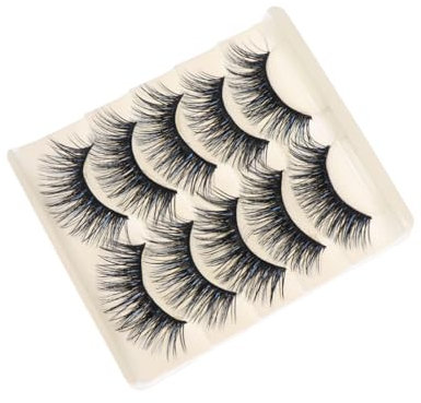 Healeved 5paia Naturali Lunghe e Spesse Per Femminile Drammatico e Riutilizzabili Colore