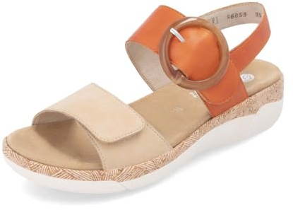 Remonte Women's Mujer R6853 Sandalias Sandals, Orange 39, 4 UK
