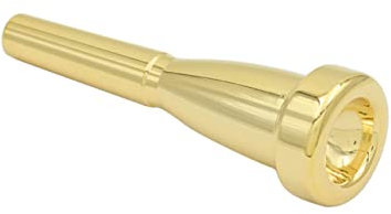 BESTonZON Goldplattiertes Mundstück Für Französisches Horn Professionelles Zubehör Für Blasinstrumente Förmigem Becher Und Semi-flachem Rand Für Optimale Klangklarheit Für Anfänger