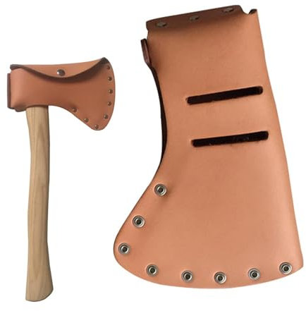 Leather Axe Holster, Outdoor Axe Carrier, Belt Loop Axe Holder, Hammer Holder, Axe Case For Hiking, Heavy-duty Axe Storage, Camping Axe Accessories, Outdoor Work Holster
