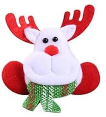 fdsmall Weihnachten Brosche Pin mit Licht Weihnachtsdekorationen Leuchtende Brosche Cartoon Brosche Weihnachten Glühbirne Leuchtende Elch Glocke Abzeichen blinkende Brosche (05)