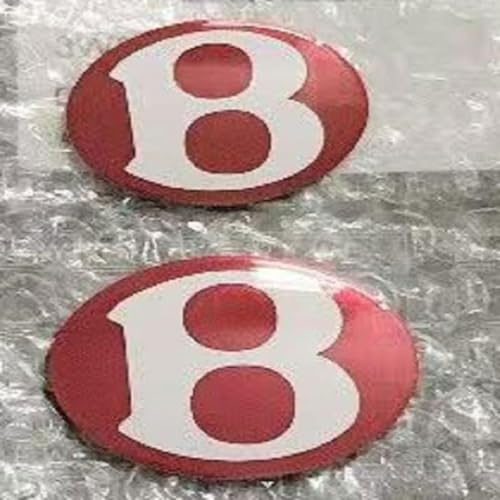 LWWNNFC Auto Logo Emblem Badge für Bentley, Auto Body Frontklappe Kofferraum Logo Aufkleber Abzeichen Dekoratives Zubehör,Red