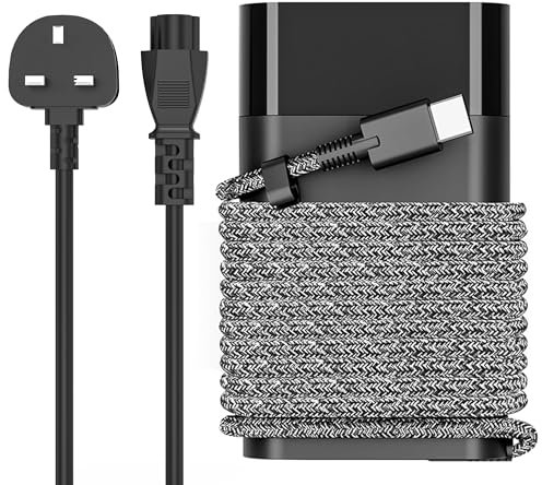 YOBVTBF New Slim 65W USB C Laptop Charger Compatible with HP Spectre x360, Envy, Chromebook, Elitebook x360, Pavilion, Elite x2 Travel Type C Power Cord Ac Adapter