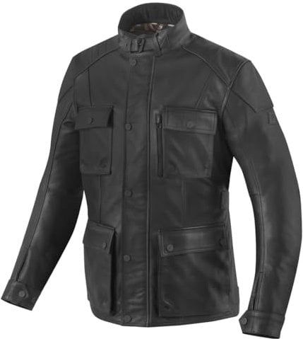 Bogotto Bristol NG Giacca in Pelle da Moto, Nero, M