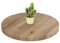 LAMO Manufaktur Holzplatte rund 50 cm aus Naturholz | Tischplatte für Couchtisch, Kaffeetisch, Nachttisch | Stärke: 40 mm | Farbe: Nussbaum