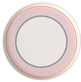 Villeroy & Boch - Memphis Collection assiette à servir 29 cm multicolore, résistant au lave-vaisselle/micro-ondes, grande assiette au design iconique, rose/orange, plat de service, porcelaine Premium