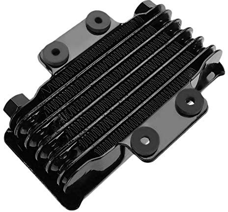 Steowsey Radiador de Enfriamiento Enfriador de Aceite del Motor de la Motocicleta 65 Ml de Aluminio Negro para 100CC-250CC Moto Dirt Bike ATV