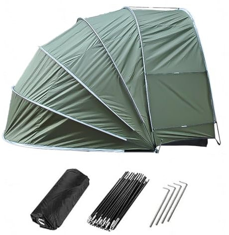 YSMSMZJK Box Moto Appeso 2 in 1 Garage Moto per Esterno Proteggi da Vento,Pioggia,Neve,Polvere Capanno da Giardino Box Moto,Green