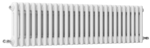 SLINE SANITARY Traditional 2 Column Cast Iron Style Radiator Horizontal White 300x1190mm