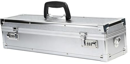 LOVIVER Chef Knives Case Hard Case Protector Aluminum Alloy,Storage Box Knife Organizer with Combination Locks for Kitchen Home Tools