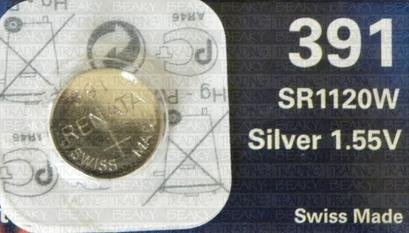 Renata 391 SR1120W Silver Oxide Watch Battery 1.55v Blister Packed