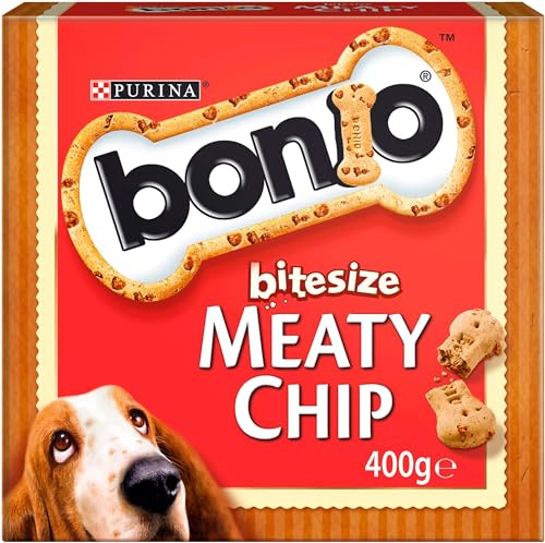 Bonio Bitesize Meaty Chip Dog Food, 400g, Pack of 5