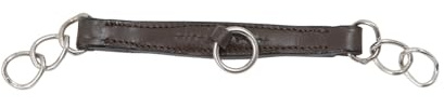 Shires Blenheim Leather Curb Chain (Full, Brown)