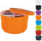 Spirella Kosmetikorganizer Cocco mit individuell verstellbaren Fächern Aufbewahrungsbox für Make Up und Schmuck 15x9cm mit Deckel Orange