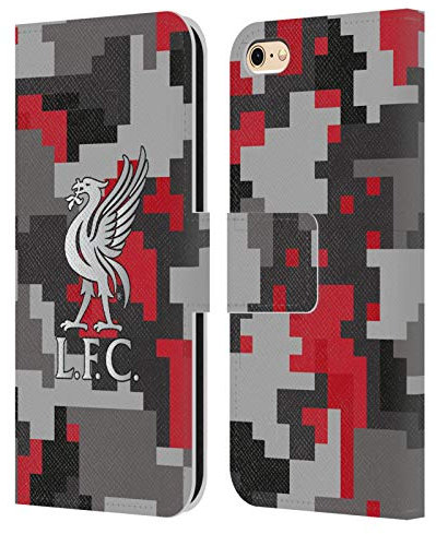 Head Case Designs Officially Licensed Liverpool Football Club Club Colours Digital Camouflage Leather Book Wallet Case Cover Compatible With Apple iPhone 6 / iPhone 6s