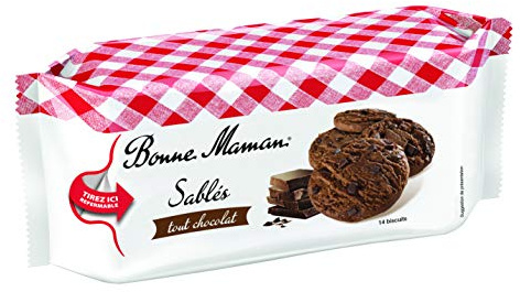 Bonne Maman Galletas de chocolate con trozos de chocolate, 4 unidades (4 x 150 g)