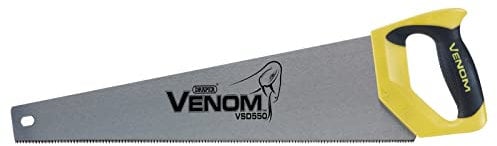 Draper 82197 Venom Second Fix Venom Double Ground 12PPI Handsaw, 550 mm Blade Length