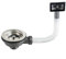 Qrity Kitchen Sink Waste Kit 110mm, Stainless Steel and PVC Kitchen Sink Drain Strainer Waste with Square Overflow 1½