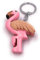 Onwomania Ciondolo portachiavi in ​​legno flamingo rosa fenicottero rosa con pendenti animali vertebrati