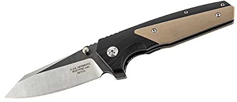 Vendor HERBERTZ - 591012 - COUTEAU HERBERTZ G10 NOIR/BEIGE 12CM INOX