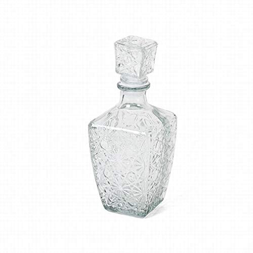Gerimport Licorera de Cristal Diamond Medidas 10x10x24 cm Capacidad 800 ml