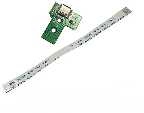 Rinbers 2 Stück JDS-030 Ersatz Ladebuchse Micro USB Adapter Ladegerät Buchse Platine mit 12 Pin Flex Kabel