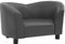 vidaXL Hundesofa Grau 67x41x39cm Kunstleder Hundecouch Hundebett Haustiersofa