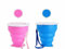 Voarge Lot de 2 tasses de voyage pliables en silicone avec couvercle, verres à boire extensibles, réutilisables, adaptés pour le camping et la randonnée