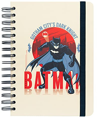 Erik Bullet Journal Batman Notebook - DC Comics Notizbuch Hardcover - Notizblock A5 mit Spiralbindung