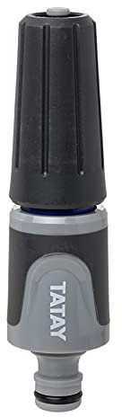 Tatay Boquilla Premium para Manguera, Conector Universal, 2 Posiciones, Protección Solar, Fácil Instalación, Gris, Negro