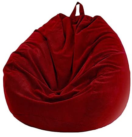 Chickwin Bean Bag Corduroy without Filling, Gaming Bean Bags Chair for Adult Kids, Highback Comfortable Indoor Outdoor Living Room Large Beanbag Seat