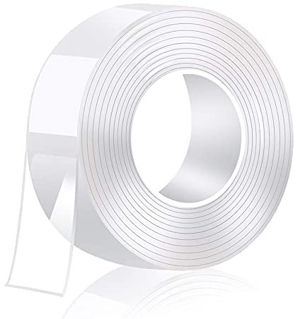5M Doppelseitiges Klebeband Extra Stark Waschbares Spurlos Dünn Nano Tape, Transparent und Ablösbar Beidseitiges Klebeband für Teppich, Zuhause, Küche, Auto oder Büro