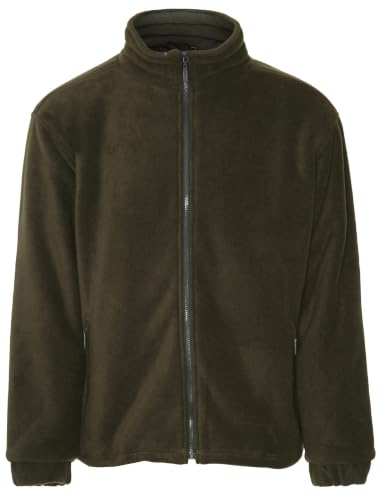Champion - Glen Fleece Jacket Mens - 100% Polyester | Anti-Pill, Quilted Lining - Adjustable Drawcords, Elasticated Cuffs, Inside Pocket, Zip Fastening Front Pockets