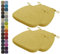 Kimgull 4er Set Stuhlkissen mit Bändern Bequeme Waschbare Rutschfestes Sitzkissen Ideal für zu Hause und Gartendekoration, viele Farben und Größen zur Auswahl (40X38X3CM Gelb)