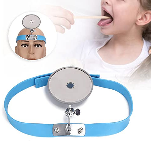 RSGK Stirnsucher Einstellbarer Frontspiegelreflektor Hals-Nasen-Ohren-Überprüfung Medizinische Spiegel Frontspiegel Hals-Nasen-Ohrenheilkunde