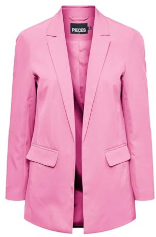 PIECES Pcbozzy Ls Loose Blazer Noos Bc Blazer, Rosa (Begonia Pink), S Donna
