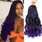 Extension di capelli ricci francesi pre-stirati, 56 cm, per donne di colore – trecce all'uncinetto (7 confezioni), 1B/viola)