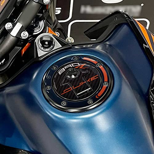 labelbike - 3D Aufkleber Harz Klebeschutz für Motorrad Tankdeckel kompatibel mit KTM 890 Duke R 2022-2023 Atlantic Blue