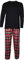 Mens Pyjama Set Tshirt Pyjamas Men Pjs Loungewear Check Woven Sleepwear Pajama Bottom Nightwear Long Sleeve T-Shirts Checked Pjama Lounge Pants Tee Top Red S