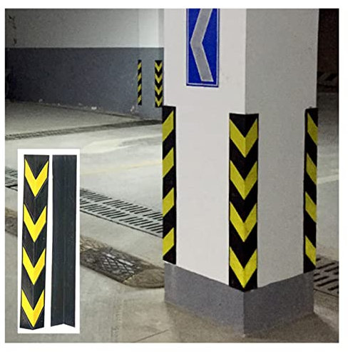 YJEUZCD Eckschutzprofil for Garagen, Farbe Gelb Und Schwarz Eckschutzleisten, Reflektierende Auto-Parken Protektor Stoßstange 1cm Dick Wand-Eckschutzleisten, 4 Größen (Farbe : Gelb, Größe : 15pcs-10