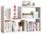 NUODWELL Verstellbares Schreibtisch-Bücherregal aus Holz, DIY-Aufbewahrungsregal, Organizer, erweiterbares Desktop-Display-Regal, Aufbewahrung, Bürobedarf, Bücher, Kosmetik, Make-up für Büro und