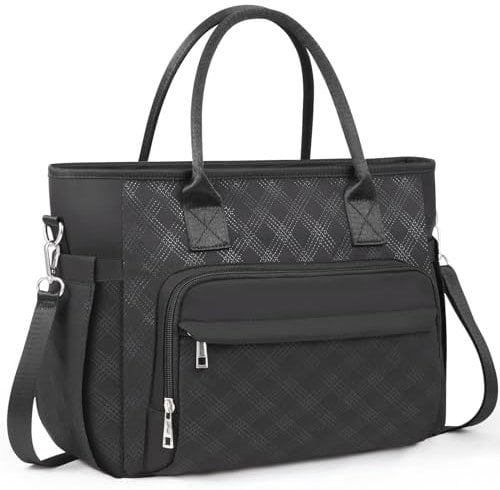 HSHRISH LunchTaschen für Frauen, Isolierte Kühltasche für Damen Erwachsene mit verstellbarem Schulterriemen und Flaschenhalter, Frauen LunchTasche für Arbeit, Picknick, Camping, Schwarz